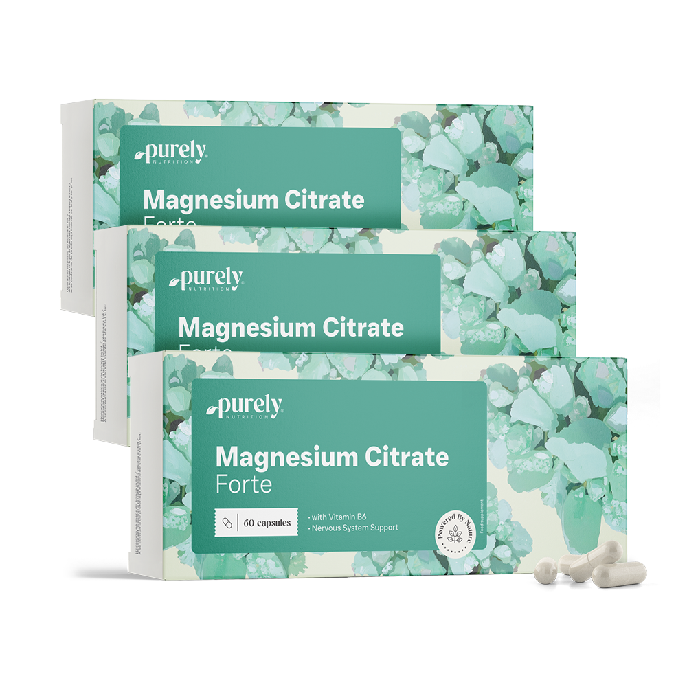 Citát hovorí: "Magnezijev citrát Forte + vitamín B6."